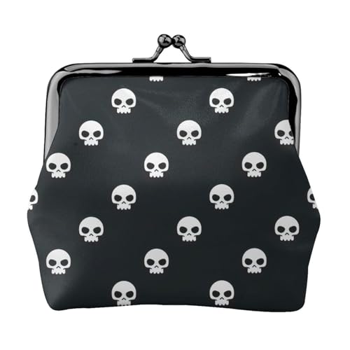 Kompakte Münzbörse mit Totenkopf-Druck, 11,5 x 10,5 cm, niedliche Mini-Geldbörse mit Kussverschluss, wasserdichte Tasche Kompakte Münzbörse mit Totenkopf-Druck, 11,5 x 10,5 cm, niedliche Mini-Geldbörse mit Kussverschluss, wasserdichte Tasche von GUOLGP