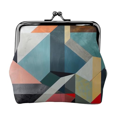 Kompakte Münzbörse mit abstraktem geometrischem Druck, 11,5 x 10,5 cm, niedliche Mini-Geldbörse mit Kussverschluss, wasserdichte Tasche Kompakte Münzbörse mit abstraktem geometrischem Druck, 11,5 x 10,5 cm, niedliche Mini-Geldbörse mit Kussverschluss, wasserdichte Tasche von GUOLGP