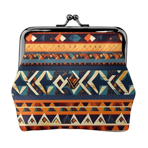 Kompakte Münzbörse mit afrikanischem Nationalmuster, 11,5 x 10,5 cm, niedliche Mini-Geldbörse mit Kussverschluss, wasserdichte Tasche von GUOLGP