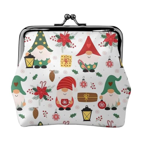 Kompakte Münzbörse mit süßem Zwergen-Druck, 11,5 x 10,5 cm, niedliche Mini-Geldbörse mit Kussverschluss, wasserdichte Tasche von GUOLGP