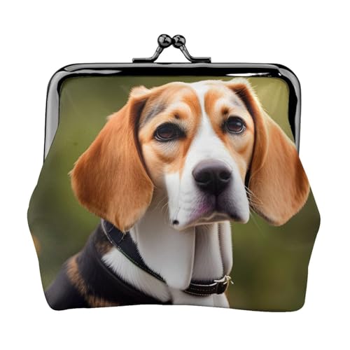 Kompakte Münzgeldbörse mit Beagle-Hunde-Aufdruck, 11,5 x 10,5 cm, niedliche Mini-Geldbörse mit Kussverschluss, wasserdichte Tasche von GUOLGP
