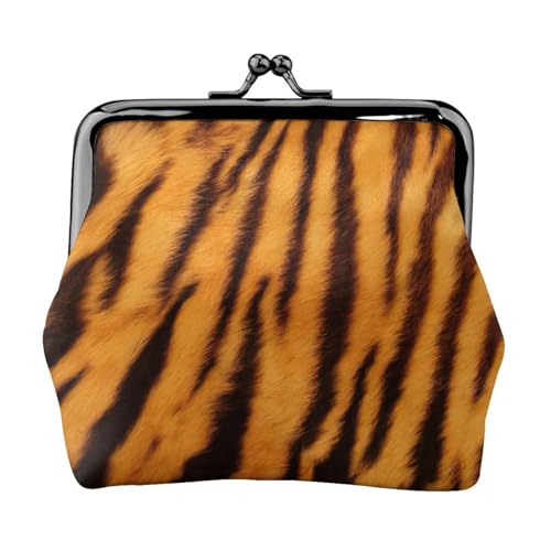 Kompakte Münzgeldbörse mit Tiger-Streifenmuster, 11,5 x 10,5 cm, niedliche Mini-Geldbörse mit Kussverschluss, wasserdichte Tasche Kompakte Münzgeldbörse mit Tiger-Streifenmuster, 11,5 x 10,5 cm, niedliche Mini-Geldbörse mit Kussverschluss, wasserdichte Tasche von GUOLGP