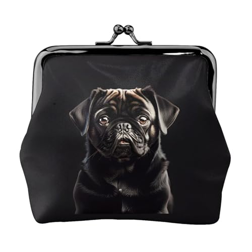 Kompakte Münzgeldbörse mit süßem Mops-Aufdruck, 11,5 x 10,5 cm, niedliche Mini-Geldbörse mit Kussverschluss, wasserdichte Tasche Kompakte Münzgeldbörse mit süßem Mops-Aufdruck, 11,5 x 10,5 cm, niedliche Mini-Geldbörse mit Kussverschluss, wasserdichte Tasche von GUOLGP