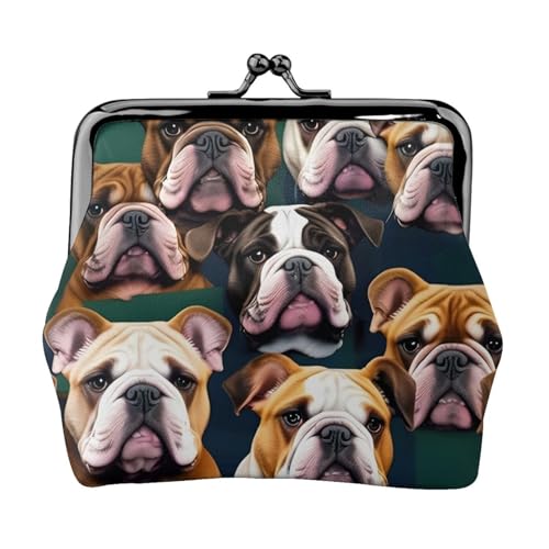 Niedliche englische Bulldogge Druck kompakte Münzbörse 11,5 x 10,5 cm niedliche Mini-Geldbörse mit Kussverschluss, wasserdichte Tasche Niedliche englische Bulldogge Druck kompakte Münzbörse 11,5 x 10,5 cm niedliche Mini-Geldbörse mit Kussverschluss, wasserdichte Tasche von GUOLGP