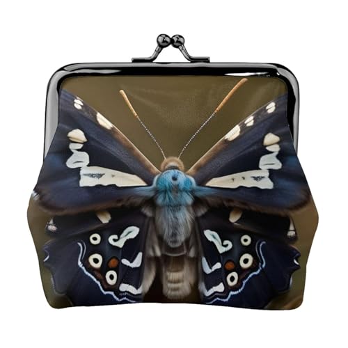 Schöne Mottenflügel Druck Kompakte Münzbörse 11,5 x 10,5 cm Niedliche Mini-Geldbörse mit Kussverschluss, wasserdichte Tasche von GUOLGP