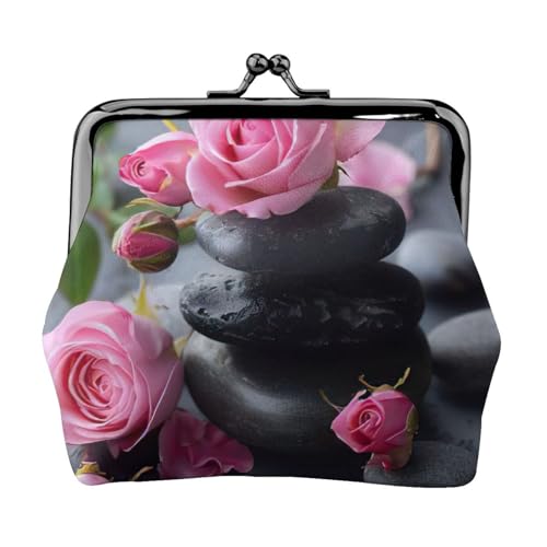 Spa Stone and Rose Flowers Print Compact Coin Purse 11.5x10.5cm Cute Mini Wallet with Kiss Lock Waterproof Pouch Spa Stone and Rose Flowers Print Compact Coin Purse 11.5x10.5cm Cute Mini Wallet with Kiss Lock Waterproof Pouch von GUOLGP