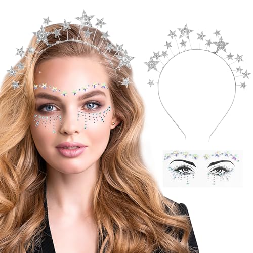 Sterne Haarreif Silber Sterne Stirnband Haarband Gesichtstattoo Haarreif Sterne Strass Haarband Haarschmuck Sterne Für Karneval Hochzeit HalloweenMaskerade Geburtstag Kostümparty Sterne Haarreif Silber Sterne Stirnband Haarband Gesichtstattoo Haarreif Sterne Strass Haarband Haarschmuck Sterne Für Karneval Hochzeit HalloweenMaskerade Geburtstag Kostümparty von GUOSIYAO