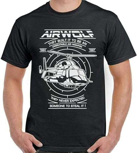 Airwolf T-Shirt Mens 80'S Retro Tv Programme Helicopter Drama Show The A-Team Size XL von GUOXIAOXI