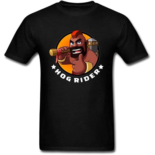 Hog Rider T Shirt Men Game T Shirt Hunter Gamer Clothing Cartoon Tops Funny Tees Summer Black Tshirt Size S von GUOXIAOXI