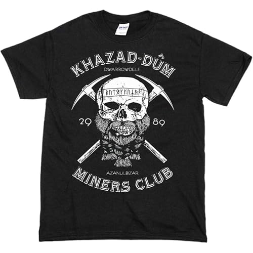Khazad Dum Miners Club Men's T Shirt Middle Earth Lord of The Rings The Hobbit Size XXL von GUOXIAOXI