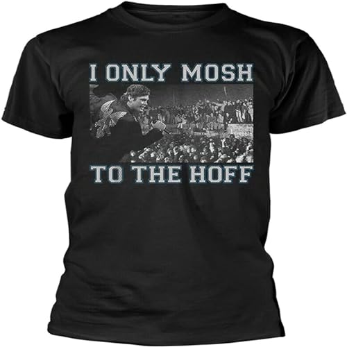 David Hasselhoff I Only Mosh to The Hoff Black T-Shirt Black M von GUOZHONGTIAN