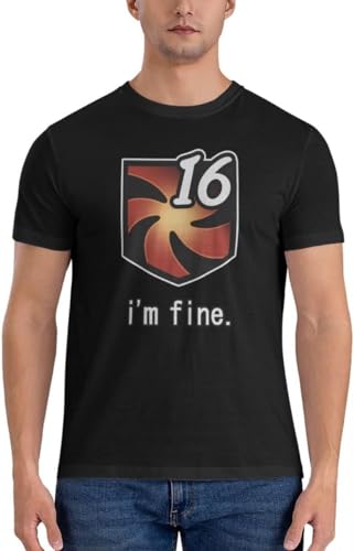 ERSI I'm Fine Vuln Stacks [FFXIV] T-Shirt t Shirts for Men Cotton Korean Fashion Custom t Shirt Black M von GUOZHONGTIAN