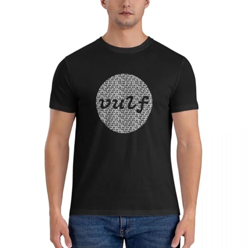 GUOZHONGTIAN Vulfpeck-Shirt-Vulf-Circle-White-Print-Essential-T-Shirt-Sports-Fan-t-Shirts-Plain-t-Shirt Black M von GUOZHONGTIAN