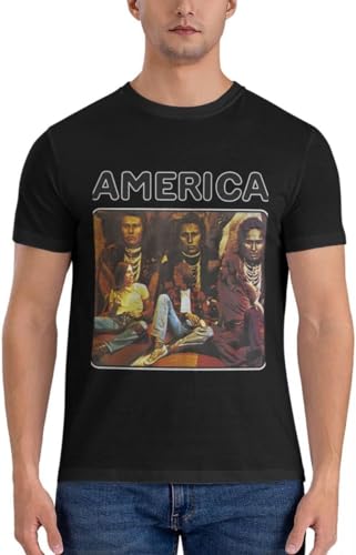 Retro America Band Rock Gift for Fans Essential T-Shirt Men Workout Shirt Funny t Shirt Heavy Weight t Shirts for Men Black XL von GUOZHONGTIAN