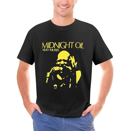Vintage-Midnight-Oil-Head-Injuries-Album-Cover-Promo-T-Shirt Black XXL von GUOZHONGTIAN