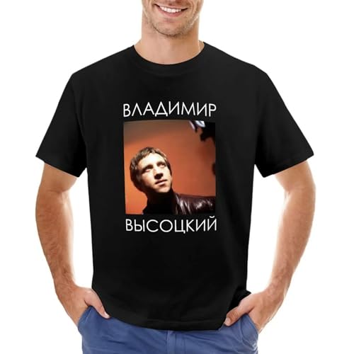 Vysotsky-Vladimir-T-Shirt-Short-Sleeve-Sweat-Shirt-Summer-top-Custom Black S von GUOZHONGTIAN