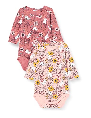 GUPPY BABY Baby-Mädchen Zbfoda 2p Ls Body, Bridal Rose/Pack:Deco Rose, 74 (2er Pack) von GUPPY BABY
