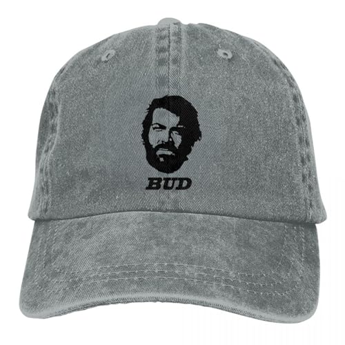 Casual Bud Spencer Baseballkappe Männer Frauen Distressed Denim Snapback Hut Outdoor Running Golf Caps Hut von GUPUOOU