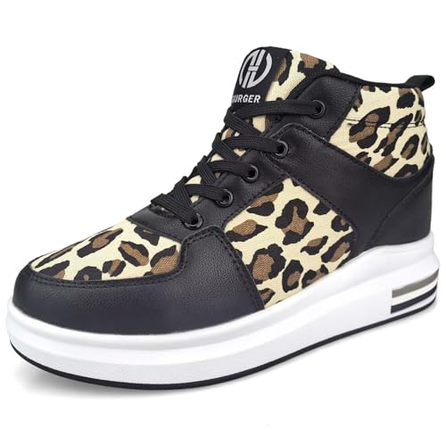 GURGER Damen Keilabsatz Sneakers Atmungsaktiv Leichte Plateau Turnschuhe Wedges Sportschuhe Keilsneaker, Tarnmuster Größe 39 von GURGER