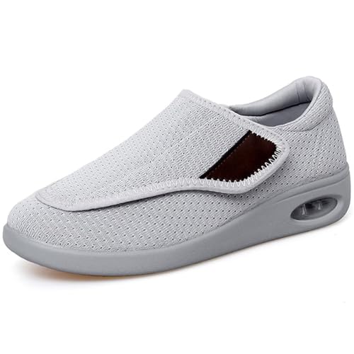 GURGER Diabetiker Schuhe Damen Geschwollene Orthopädische Hausschuhe Leichte Weit Walkingschuhe Klettverschuß Atmungsaktive rutschfest Schuhe Grau Größe 41 GURGER Diabetiker Schuhe Damen Geschwollene Orthopädische Hausschuhe Leichte Weit Walkingschuhe Klettverschuß Atmungsaktive rutschfest Schuhe Grau Größe 41 von GURGER