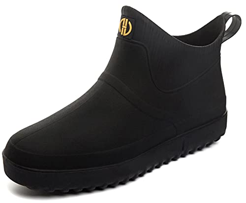 GURGER Gummistiefel Damen Kurz Kurzschaft Regenstiefel Wasserdicht Gummistiefeletten Regenstiefeletten Schwarz Größe 37 von GURGER