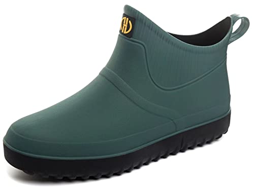 GURGER Gummistiefel Herren Damen Kurz Kurzschaft Regenstiefel Wasserdicht Gummistiefeletten Regenstiefeletten Männer Grün Größe 41 von GURGER