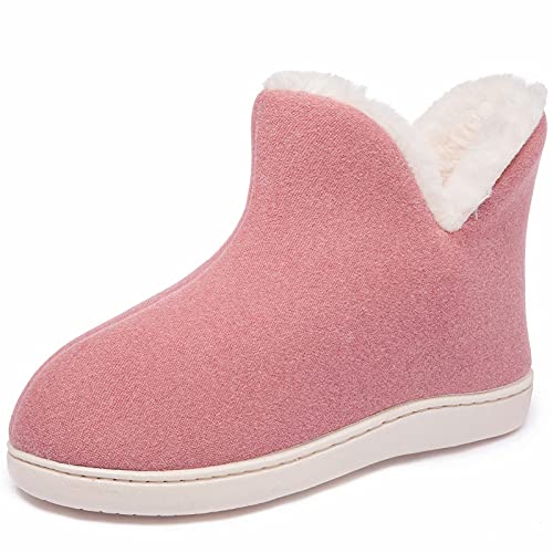 GURGER Hausschuhe Mädchen Memory Foam Winter Warme Plüsch Pantoffeln Kinder Weich Gefüttert Winterschuhe Slipper Rosa 36/37 EU von GURGER