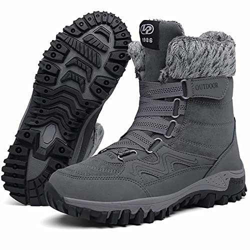 GURGER Winterstiefel Damen Warm Gefüttert Schneestiefel Warm Winterboots Winter Trekking Wanderschuhe Grau Größe 43 GURGER Winterstiefel Damen Warm Gefüttert Schneestiefel Warm Winterboots Winter Trekking Wanderschuhe Grau Größe 43 von GURGER