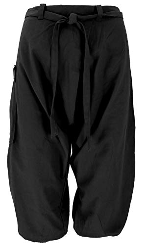 GURU SHOP Baggy Shorts, Sarouel Hose, Schwarz, Baumwolle, Size:L (42) von GURU SHOP