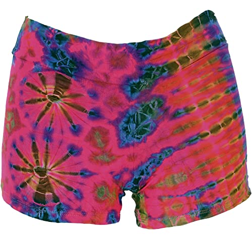 GURU SHOP Batik Pantys, Unikat Shorts, Bikini Pantys, Damen, Pink, Synthetisch, Size:36 von GURU SHOP