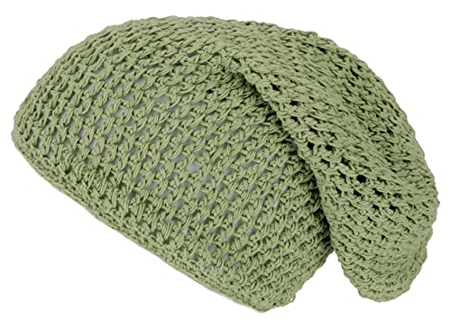 GURU SHOP Beanie, Baumwoll-Häkelmütze, Herren/Damen, Grün, Baumwolle, Size:One Size von GURU SHOP