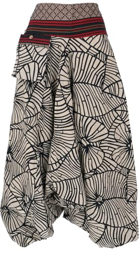 GURU SHOP Bedruckte Haremshose, Pluderhose mit Breitem Gewebtem Bund - Modell 9, Damen, Baumwolle GURU SHOP Bedruckte Haremshose, Pluderhose mit Breitem Gewebtem Bund - Modell 9, Damen, Baumwolle von GURU SHOP