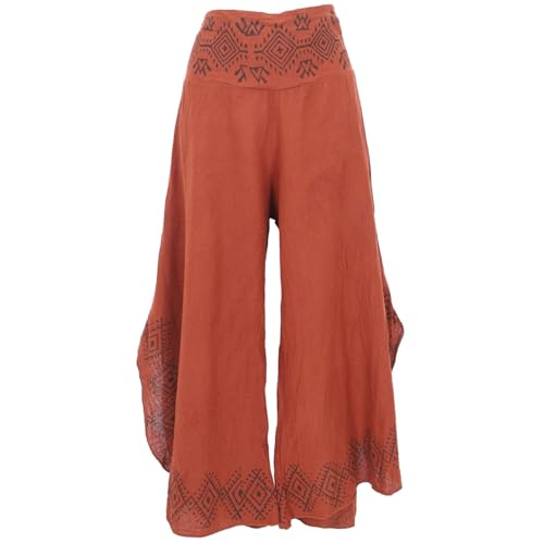 GURU SHOP Bequeme Sommerhose in Natürlichem Look, Hosenrock, Plazzohose - Rostorange, Damen, Baumwolle, Size:XL GURU SHOP Bequeme Sommerhose in Natürlichem Look, Hosenrock, Plazzohose - Rostorange, Damen, Baumwolle, Size:XL von GURU SHOP