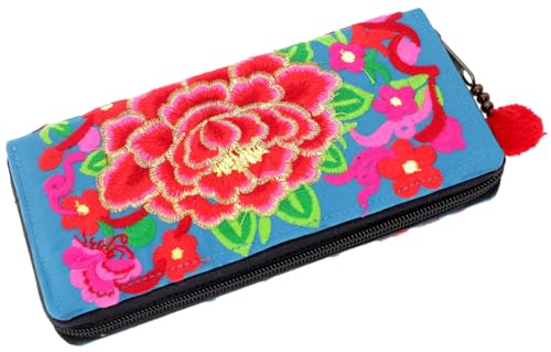 GURU SHOP Besticktes Ethno Portemonnaie Chiang Mai - Blau, Unisex - Erwachsene, Baumwolle, 10x20x3 cm GURU SHOP Besticktes Ethno Portemonnaie Chiang Mai - Blau, Unisex - Erwachsene, Baumwolle, 10x20x3 cm von GURU SHOP
