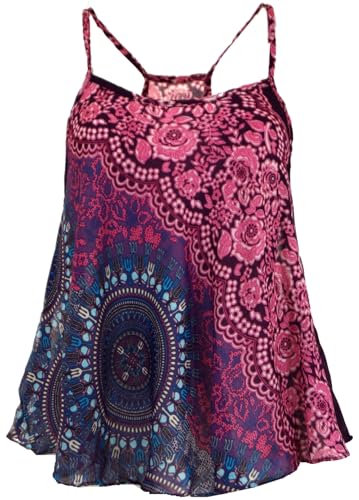GURU SHOP Boho Trägertop, Sommertop, Damentop, Strandtop - Fuchsia, Synthetisch von GURU SHOP