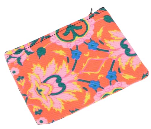 GURU SHOP Buntes Boho Portemonnaie, Upcyceling Geldbeutel aus Stoff - Orange, Herren/Damen, Baumwolle, Size:One Size, 10x13x1 cm, Portemonnaies von GURU SHOP