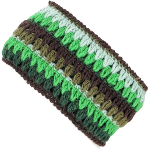 GURU SHOP Buntes Häkel-Stirnband aus Schurwolle - Grün, Herren/Damen GURU SHOP Buntes Häkel-Stirnband aus Schurwolle - Grün, Herren/Damen von GURU SHOP