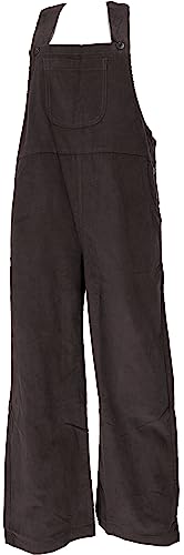 GURU SHOP Cord-Latzhose, Hose, Jumpsuit, Overall, Schwarz, Baumwolle, Size:L/XL (42) von GURU SHOP