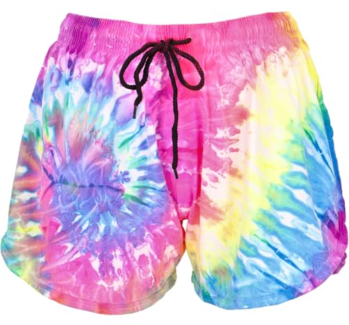 GURU SHOP Damen Shorts, Kurze Batik Sommerhose, Yogahose, Running Gym Shorts - Neon, Baumwolle, Size:M GURU SHOP Damen Shorts, Kurze Batik Sommerhose, Yogahose, Running Gym Shorts - Neon, Baumwolle, Size:M von GURU SHOP