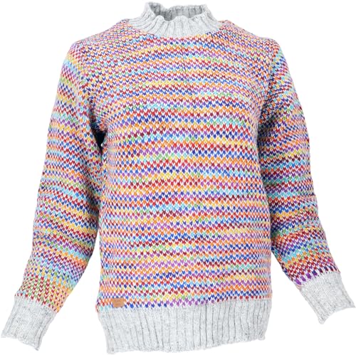 GURU SHOP Dicker Unisex Wollpullover, Wollpulli aus Schurwolle - Regenbogen/2, Damen, Size:M von GURU SHOP