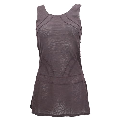 GURU SHOP Ethno Minikleid, Festival Goakleid mit Overlock - Braun, Damen, Baumwolle, Size:S von GURU SHOP