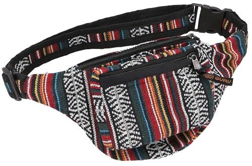 GURU SHOP Ethno Sidebag & Gürteltasche, Hüfttasche - Modell 1, Herren/Damen, Mehrfarbig, Baumwolle, Size:One Size, 14x22x5 cm, Festival- Bauchtasche Hippie von GURU SHOP