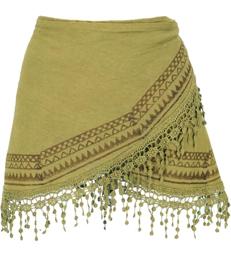 GURU SHOP Extravaganter Cacheur, Superkurzer Bedruckter Minirock, Boho Wickelrock - Massala, Damen, Baumwolle GURU SHOP Extravaganter Cacheur, Superkurzer Bedruckter Minirock, Boho Wickelrock - Massala, Damen, Baumwolle von GURU SHOP