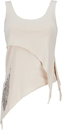 GURU SHOP Festival Elfen Top aus Bio-Baumwolle, Lagentop, Pixitop, Beige, Size:L (40) von GURU SHOP