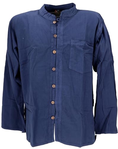 GURU SHOP Freizeithemd, Yoga Hemd, Hippie, Goa Hemd - Blau, Herren, Baumwolle, Size:XL GURU SHOP Freizeithemd, Yoga Hemd, Hippie, Goa Hemd - Blau, Herren, Baumwolle, Size:XL von GURU SHOP