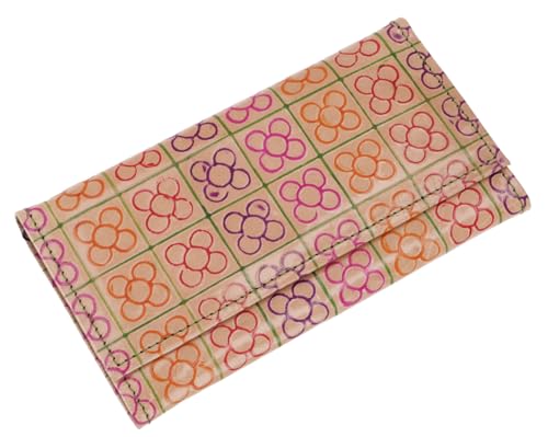 GURU SHOP Geprägtes Lederportemonnaie, Boho Geldbörse - Modell 4, Unisex - Erwachsene, 9x17x2 cm von GURU SHOP