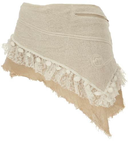 GURU SHOP Goa Cacheur in Natürlichem Look, Minirock, Wickelrock Gürtel - Sand, Damen, Baumwolle, Size:M von GURU SHOP