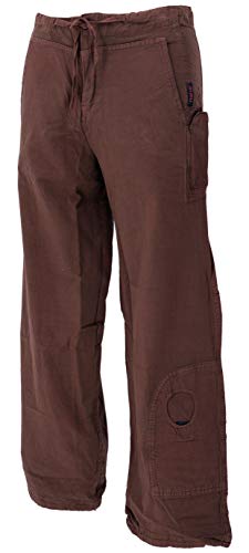 GURU SHOP Goa Hose, Ethno Hose, Outdoor Hose, Dunkelbraun, Baumwolle, Size:L (50) von GURU SHOP