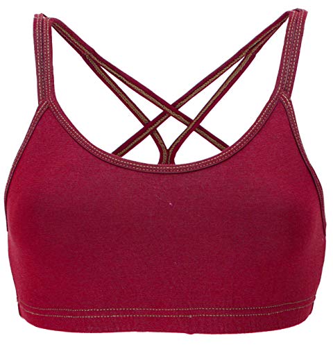 GURU SHOP Goa Psytrance Bikini Top, Top, Yoga Bra, Yogatop, Rot, Synthetisch, Size:M/L (38) von GURU SHOP