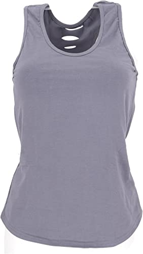 GURU SHOP Goa Psytrance Top, Pixi Top, Rückenfreies Top, Taubenblau, Synthetisch, Size:S (36) von GURU SHOP